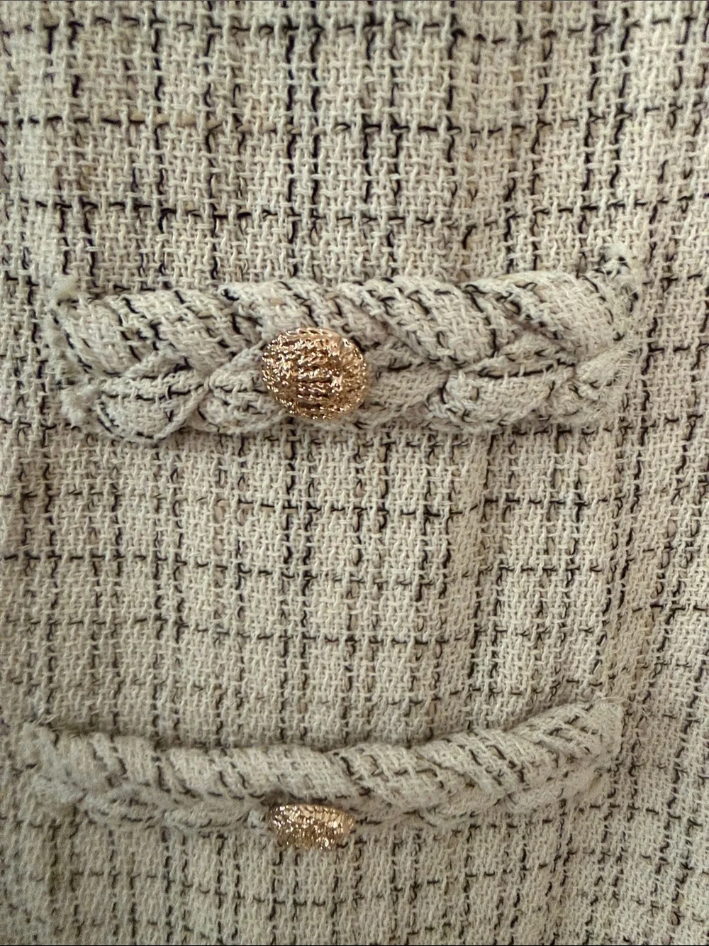 entro Cream Tweed Mini Dress - Picture 6 of 7